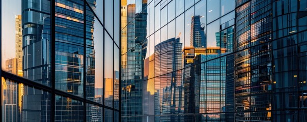 Fototapeta premium View of skyscrapers in a modern city