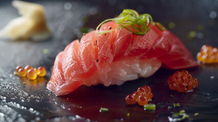 Savory Delight: Close-Up of Maguro Sashimi