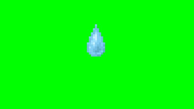 Water drop, pixel art animation
