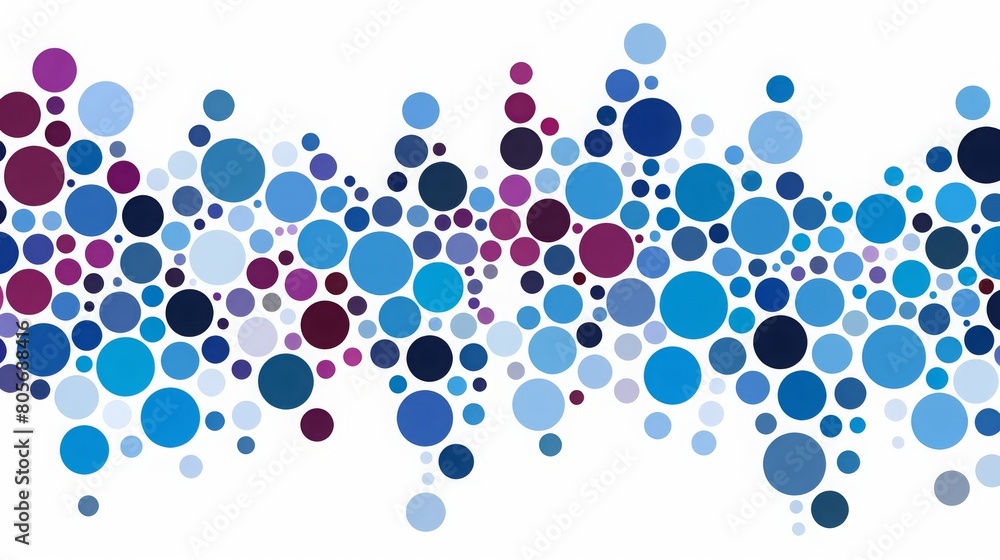 Poster glowing particle dots with colorful dots in abstract background, concept of light shining sparkling 