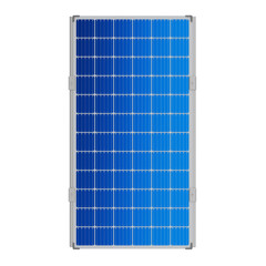 3D Blue Solar Power Station Panels with Transparent Background