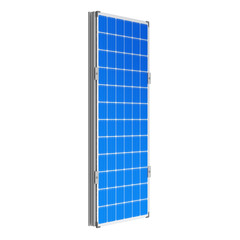 3D Blue Solar Power Station Panels with Transparent Background