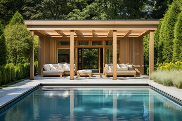 Travel Destination Outdoor Sitting Area by A Tranquil Pool