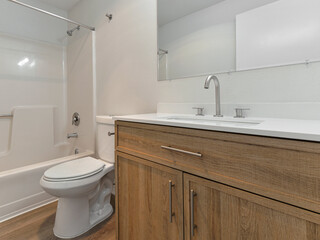 Modern residential bathroom interior