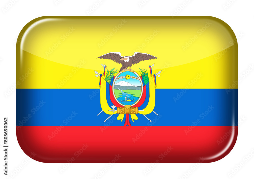 Poster ecuador web icon rectangle button