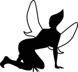 Fairy Silhouette, Fairy SVG, Tooth Fairy Svg, Fairies Svg,magic fairy design 
