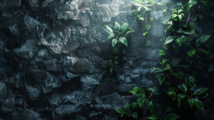 Green plants with stone on a background. green plants, stone background, natural background, plants and stones, greenery, botanical background, stones and plants, nature scene, plant decor,