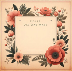 Feliz Dia das Mães - cartões florais