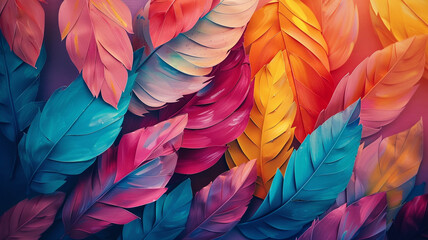 A colorful bird wallpaper with a lot of feathers. Colorful feather wallpaper with vibrant gradients and delicate compositions tiled. colorful bird wallpaper, vibrant feathers,