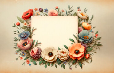 Cartão floral para homenagem