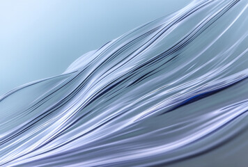 Fototapeta premium A wave of water is presented on a white background, captured with schlieren photography, showcasing blink-and-you-miss-it detail, whiplash curves, and a white background.