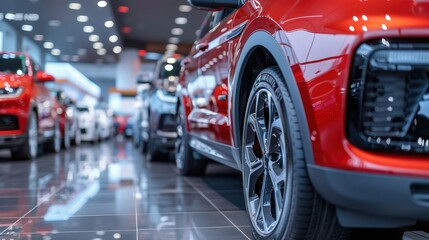 Fresh off the Lot: New Cars Await Customers in Showroom