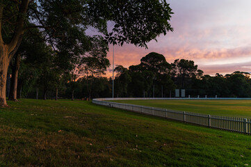 Obraz premium The Pattamatta Park under the sunset