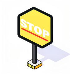 stop sign isolated on white background