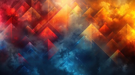 Dynamic Geometric Spectra of Futuristic Dimensions，A Lively Universe of Color Blocks in Transformation, Fusion, and Rebirth under Pulsating Lights ，Visionary Passage into Future Dimensions