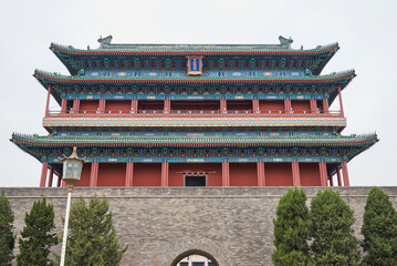 Archery tower of the historic Zhengyangmen gate in Qianmen street, located to the south of...