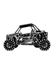 ATV | Four-Wheeler | Mud Ride | Off Road Vehicle | Extreme Sports | Dirty 4 Wheels | ATV Quad | ATV Rider | Original Illustration | Vector and Clipart | Cutfile and Stencil