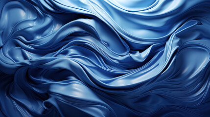 Fototapeta premium Knolling Strokes of Blue Color Paint On The White Canvas