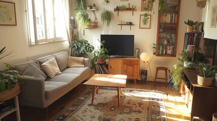 Interior composition of modern living room 