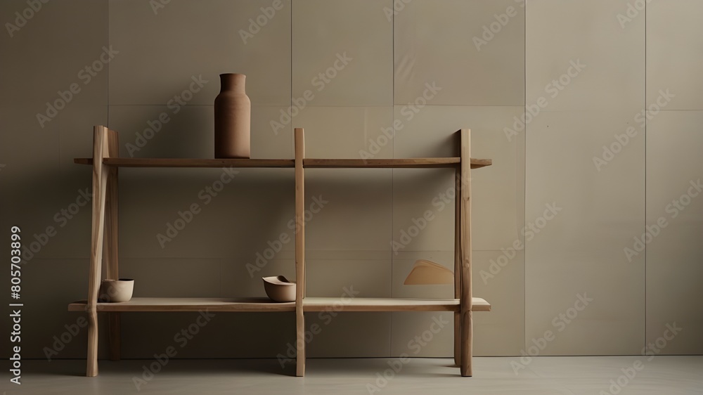Poster pure minimalism: natural layers provide a pure and simple backdrop generative ai