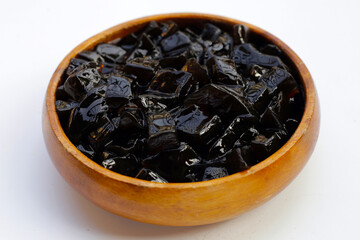 Grass jelly, herbal dessert. Mesona chinensis