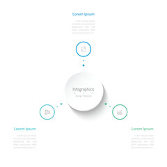 Infographic 3 options design elements for your business data. Vector Illustration.