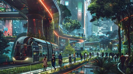 futuristic fast train 