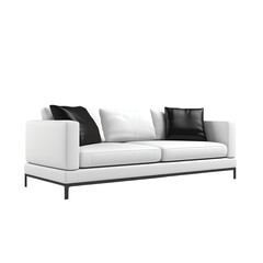 The couch is the perfect centerpiece for any living room. isolated on a transparent background.