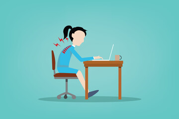 Office Syndrome is symptom of office workers who spend many hours in front of a computer screen. The pain can be attributed to poor posture, prolonged sitting and sitting in an inappropriate position.