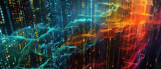 Obraz premium Data center rack server on server room, server room security, data center server, web host warehouse data server cabinets network storage database.