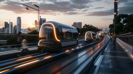 futuristic fast train 
