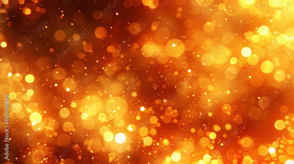 Poster glowing particle dots with colorful dots in abstract background, concept of light shining sparkling 