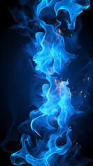 Obraz premium Blue smoke on black background