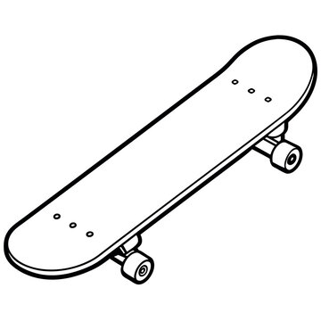 recommend clip art: skateboard outline illustration digital coloring book page line art drawing