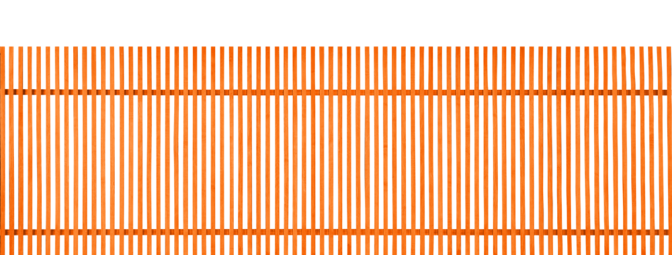 Orange vertical wooden fence PNG transparent