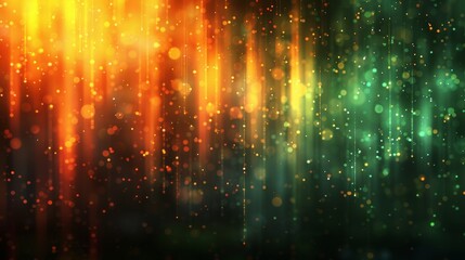 Glowing particle dots with colorful dots in abstract background, concept of light shining sparkling particles dots bokeh in blur color background,
