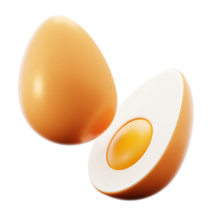 egg healthy organic protein 3d icon illustration render design