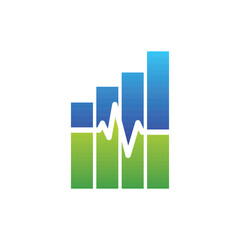 Pulse Diagram Chart investment business icon design template
