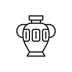 Ancient jar outline icons, minimalist vector illustration ,simple transparent graphic element .Isolated on white background