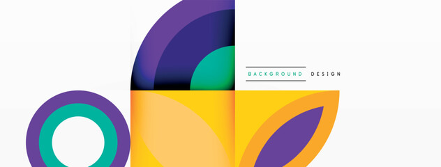 A vibrant logo featuring colorful circles and leaves on a white background. The design incorporates shades of violet, magenta, and green, creating a dynamic and artistic look