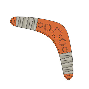 recommend clip art: kids drawing cartoon Vector illustration boomerang icon Isolated on White