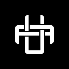 AU or UA monogram logos overlapping.	