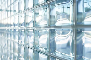 Glass cube wall