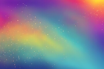 A colorful background with a lot of stars and a rainbow