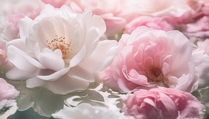 Blushing Elegance: Exploring the White-Pink Palette in Water"