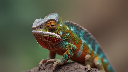 Obraz premium chameleon on a branch