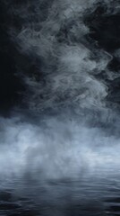 Smoke black ground fog cloud floor mist background steam dust dark white horror overlay. Ground smoke haze night black water atmosphere 3d magic spooky smog texture isolated transparent effect circle.