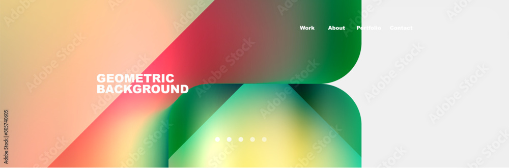 Aufkleber a colorful geometric background with a gradient of red , green and yellow . high quality
