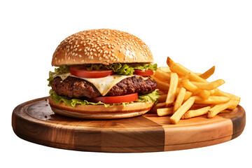 Beef burger on a plate