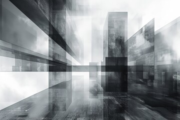 A monochrome photography of black and white glass an illustration for background with space, Generative AI.